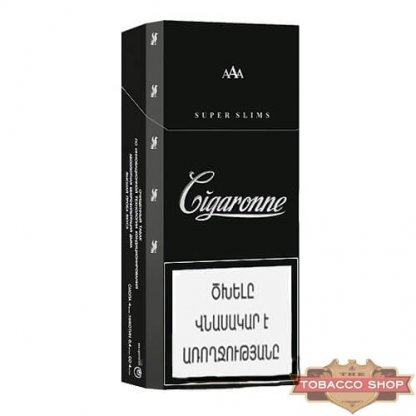 Пачка сигарет Cigaronne Super Slims Black
