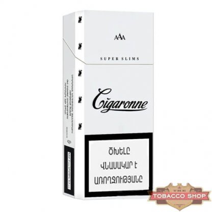 Пачка сигарет Cigaronne Super Slims White