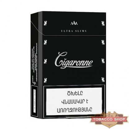 Пачка сигарет Cigaronne Ultra Slims Black