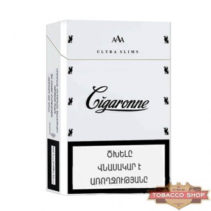 Пачка сигарет Cigaronne Ultra Slims White